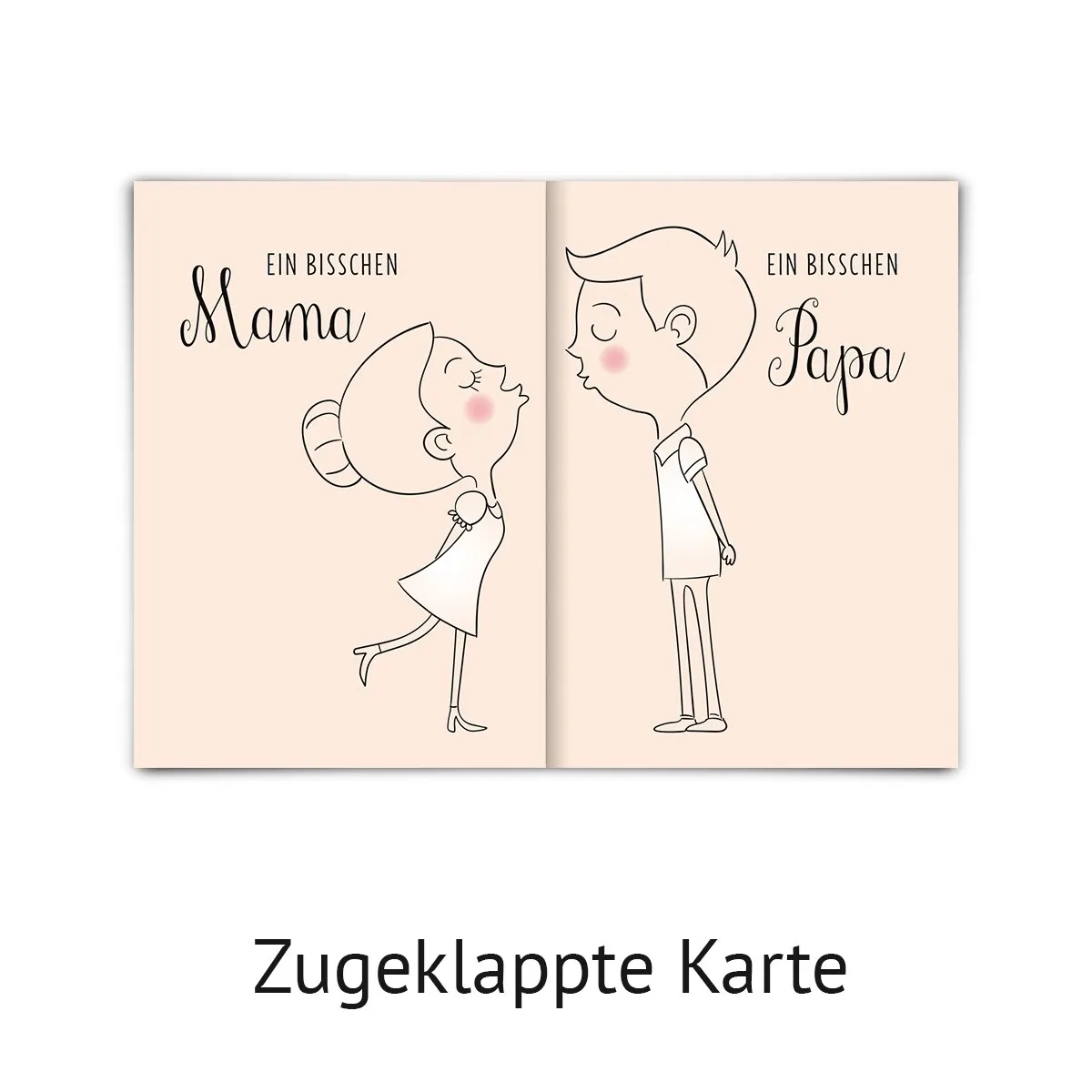 Baby Danksagungskarten - ein bisschen Mama und ein bisschen Papa