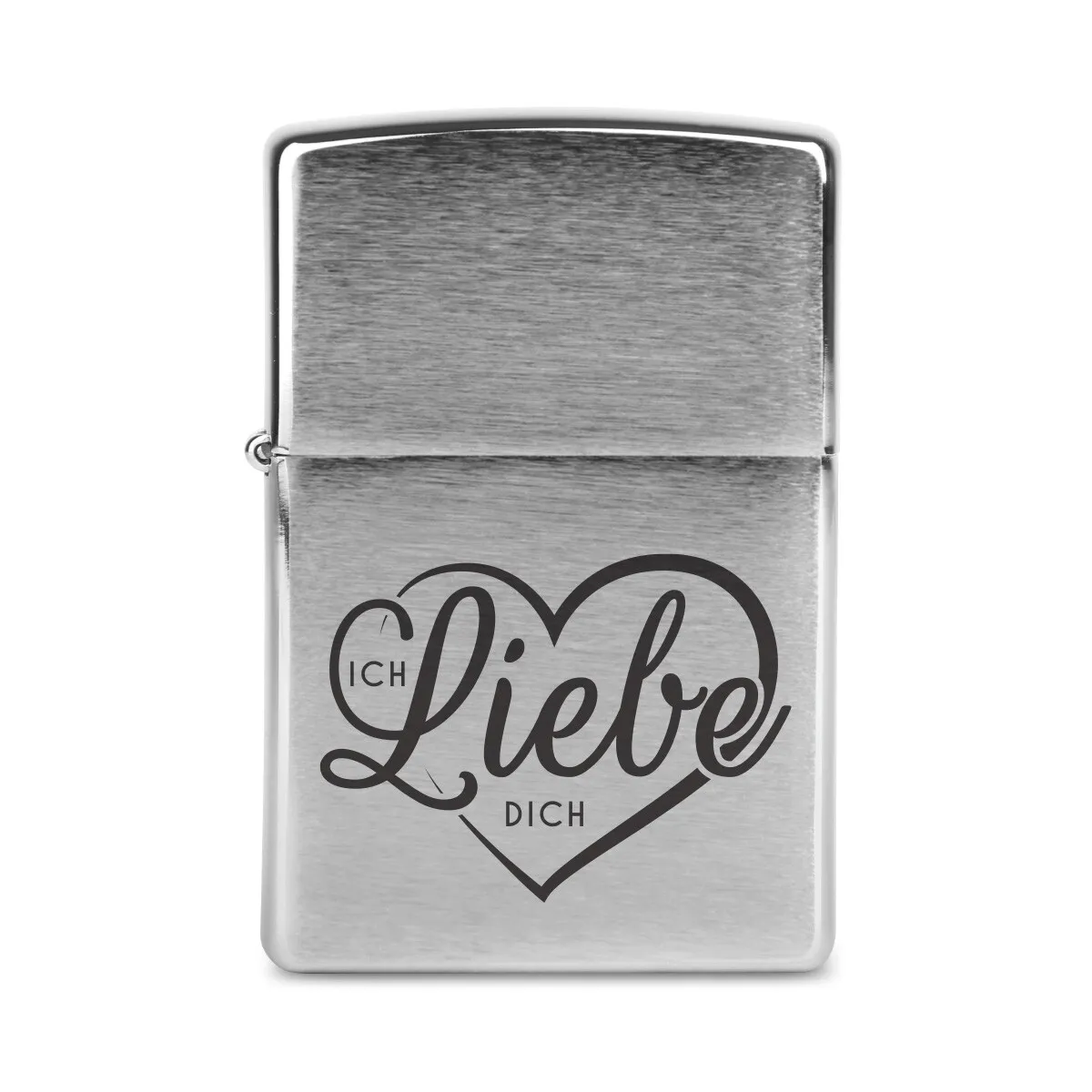 Zippo Sturmfeuerzeug Chrom - Herz Ich Liebe Dich