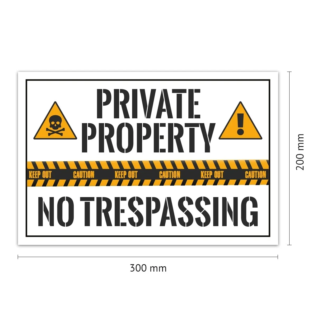 Aluverbund Schild englisch - Private Property 2