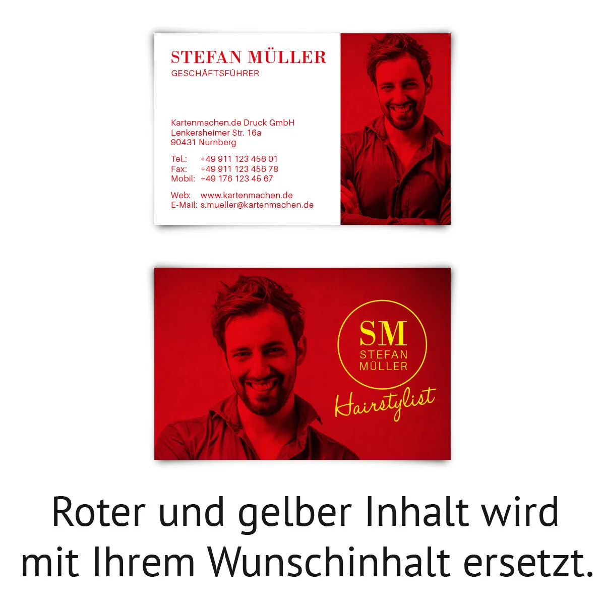 Visitenkarten - Stylist mit eigenem Foto