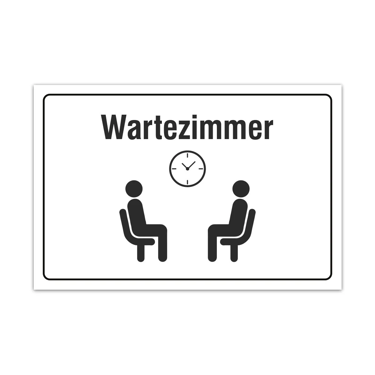 Aluverbund Schild - Wartezimmer