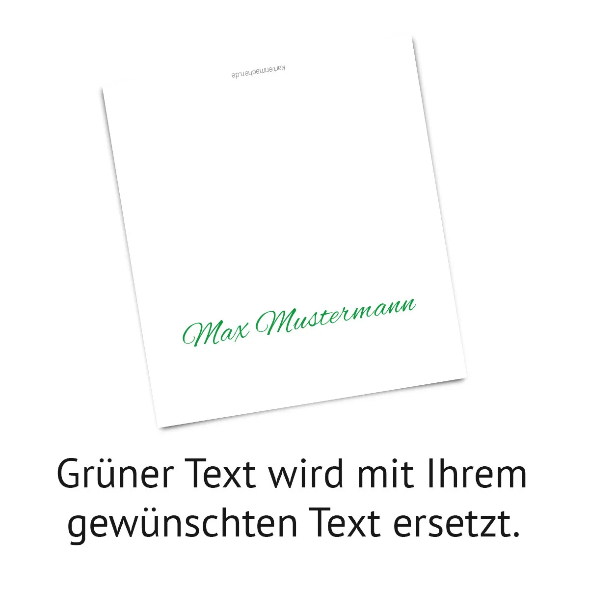 Tischkarten zum Geburtstag - Schlicht in Weiß