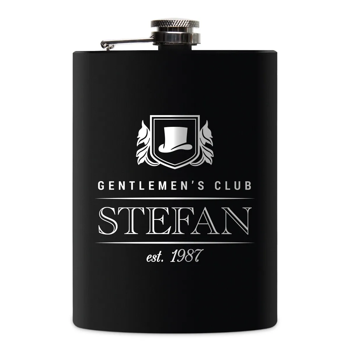 Flachmann 237 ml Schwarz Matt - Gentlemen's Club