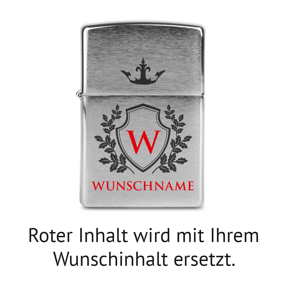 Zippo Sturmfeuerzeug Chrom - Wappen