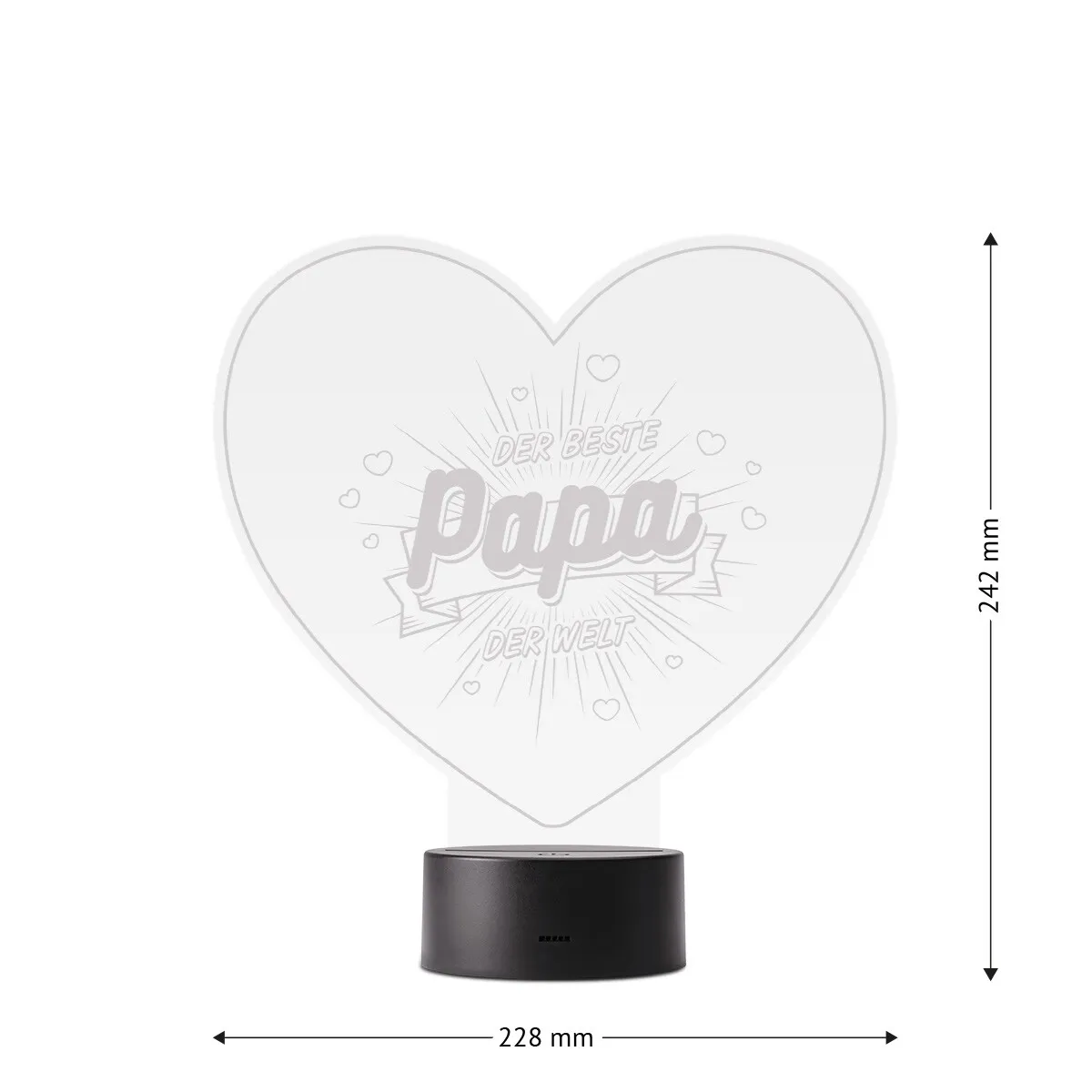 Acrylglasschild LED-Lampe - der Beste Papa der Welt