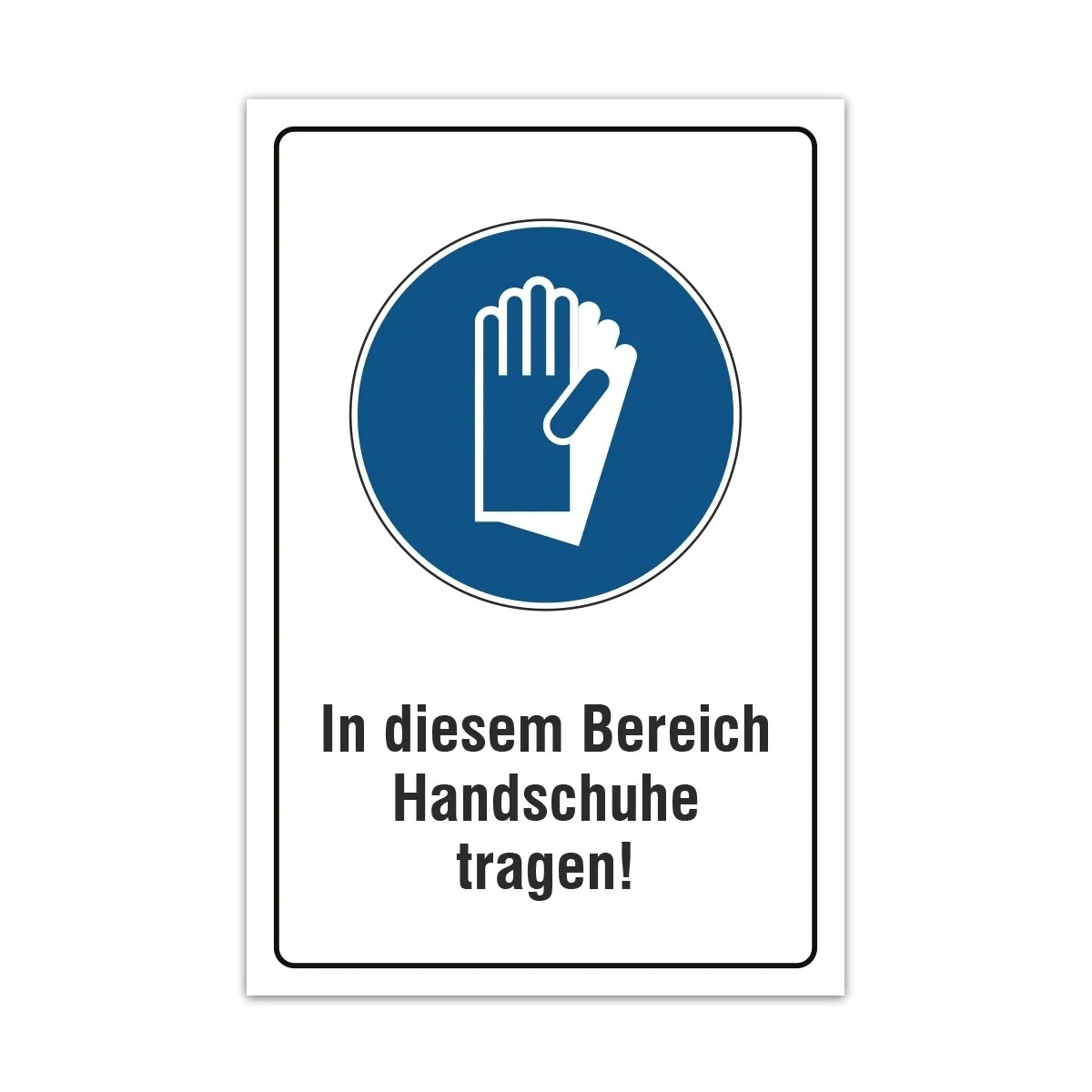 Aluverbund Schild - Handschuhe tragen