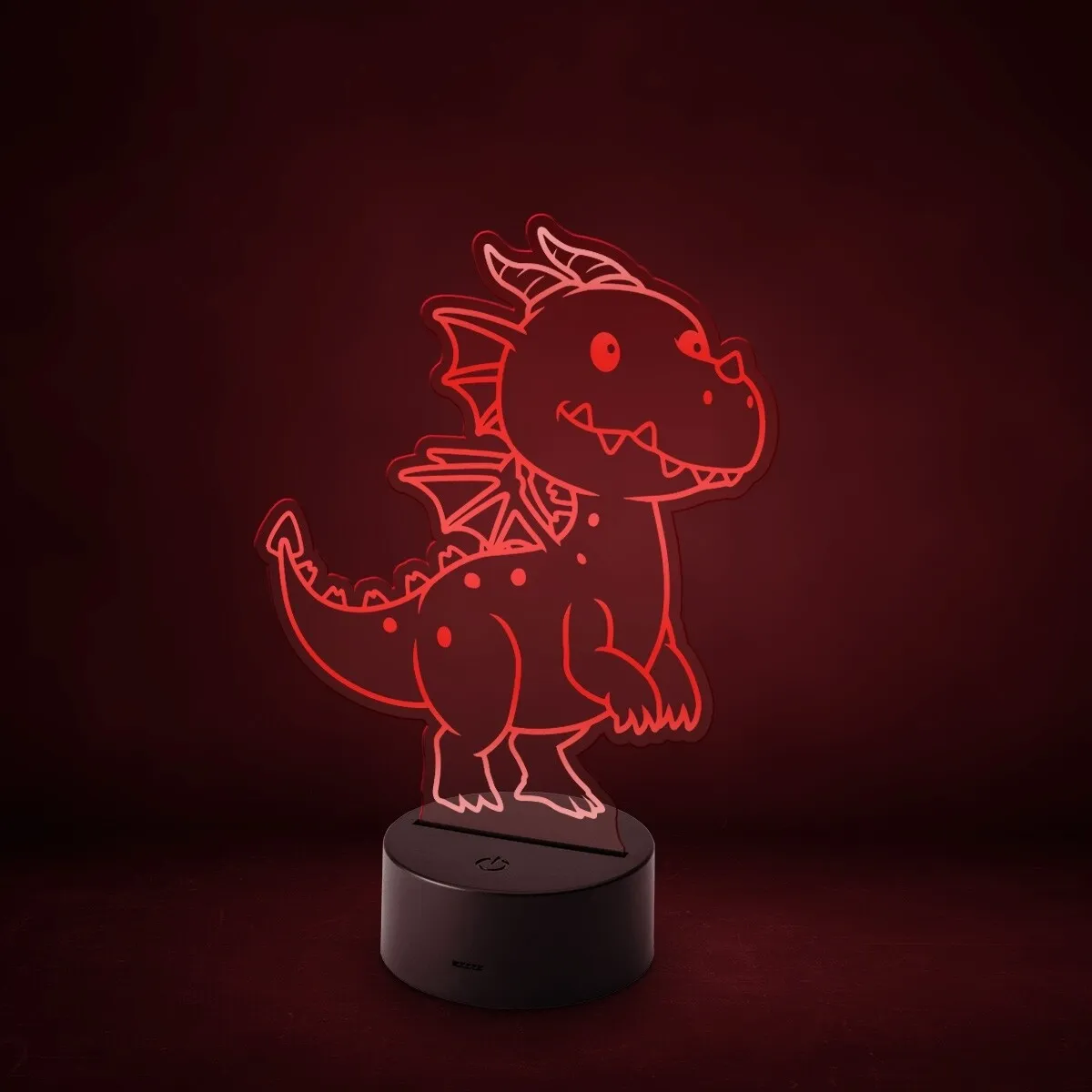 Acrylglasschild LED-Lampe - Drache