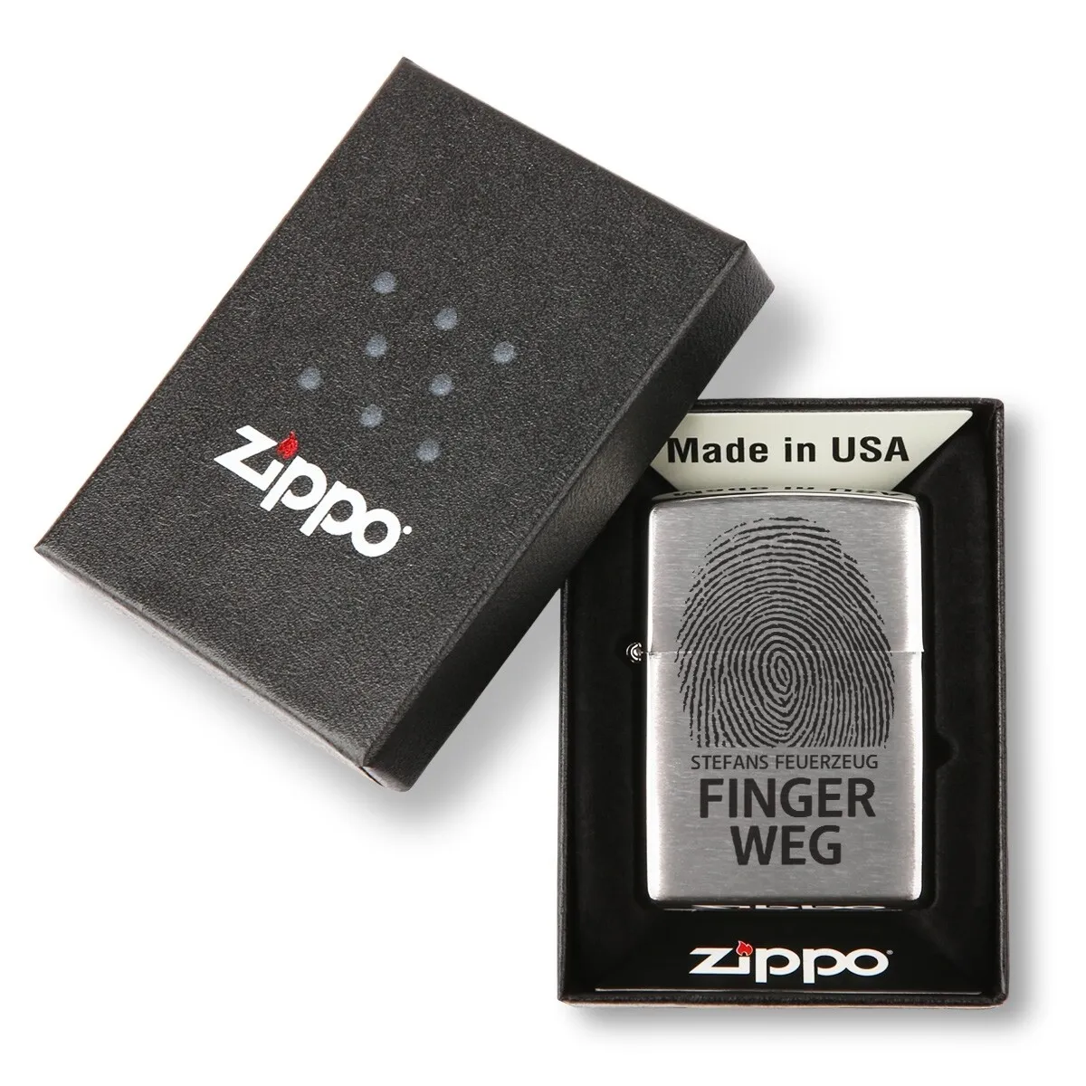 Zippo Sturmfeuerzeug Chrom - Finger weg