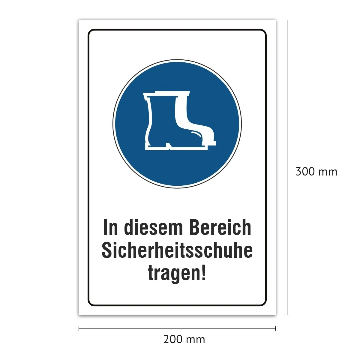 Aluverbund Schild - Sicherheitsschuhe tragen