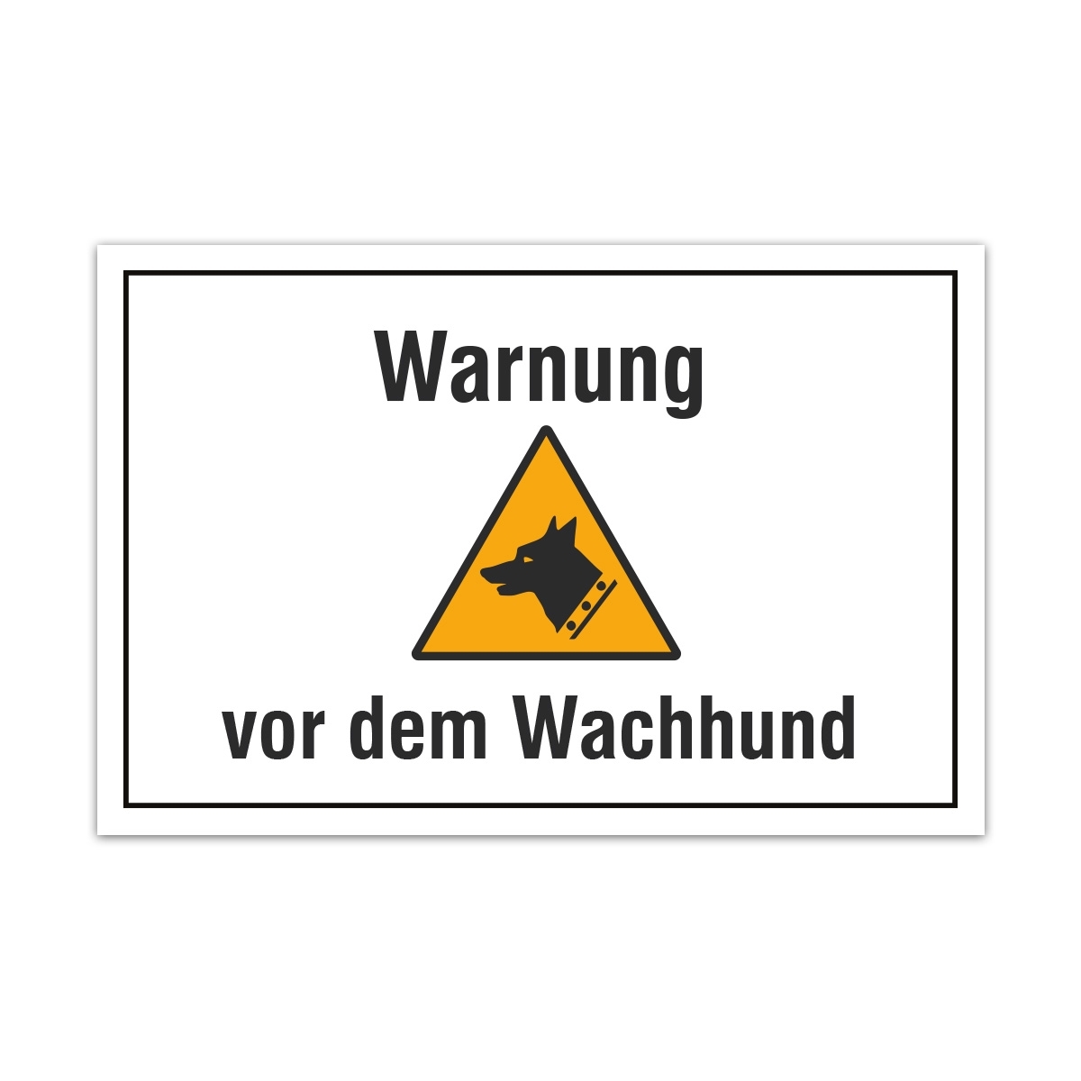 Aluverbund Schild - Warnung vor Wachhund