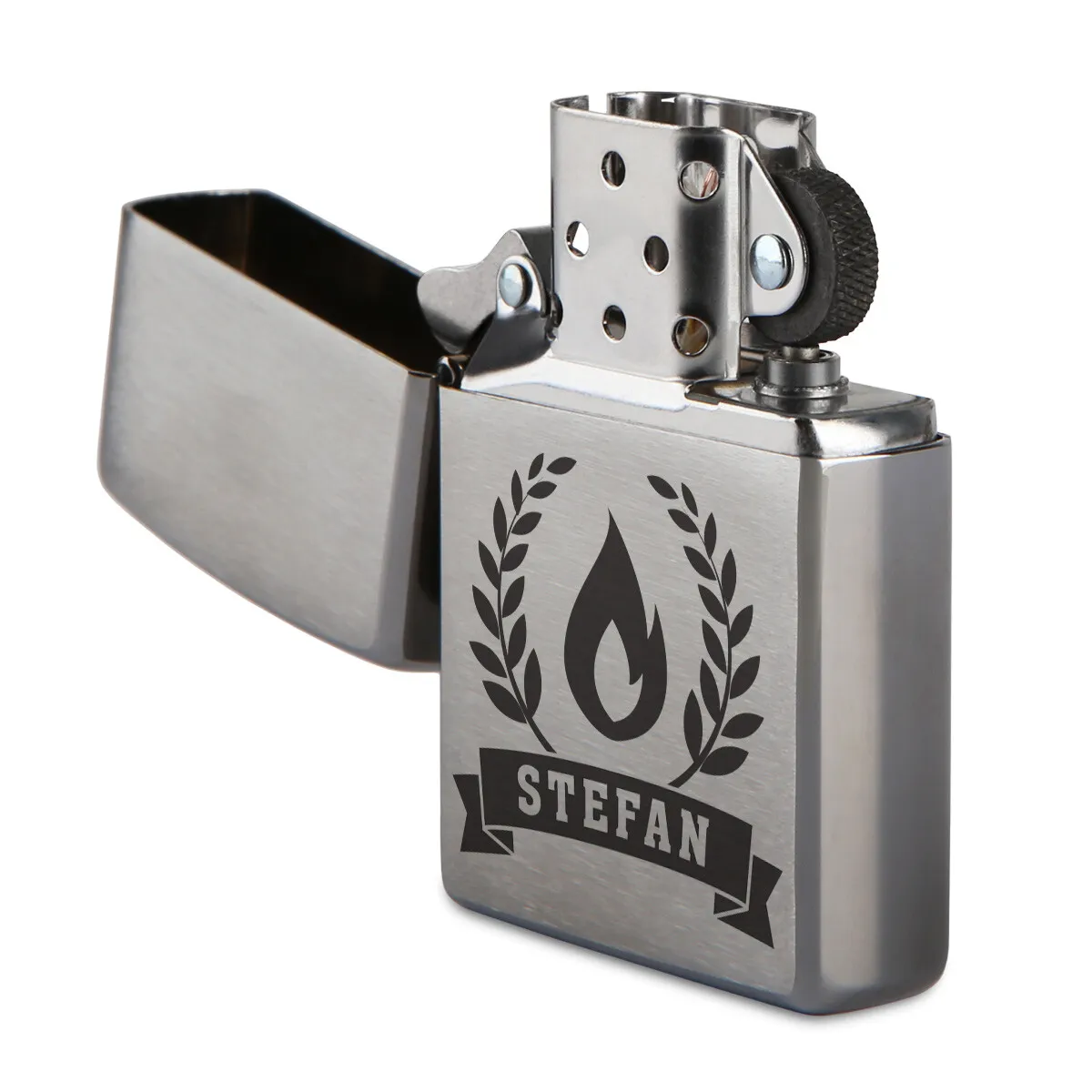 Zippo Sturmfeuerzeug Chrom - Lorbeerkranz