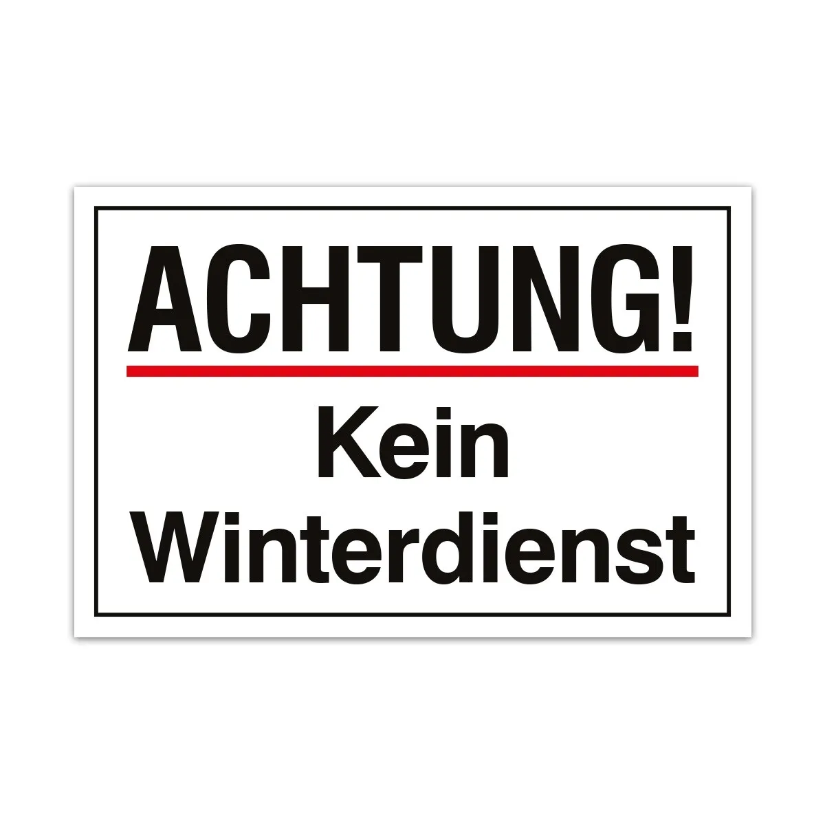 Aluverbund Schild - Kein Winterdienst