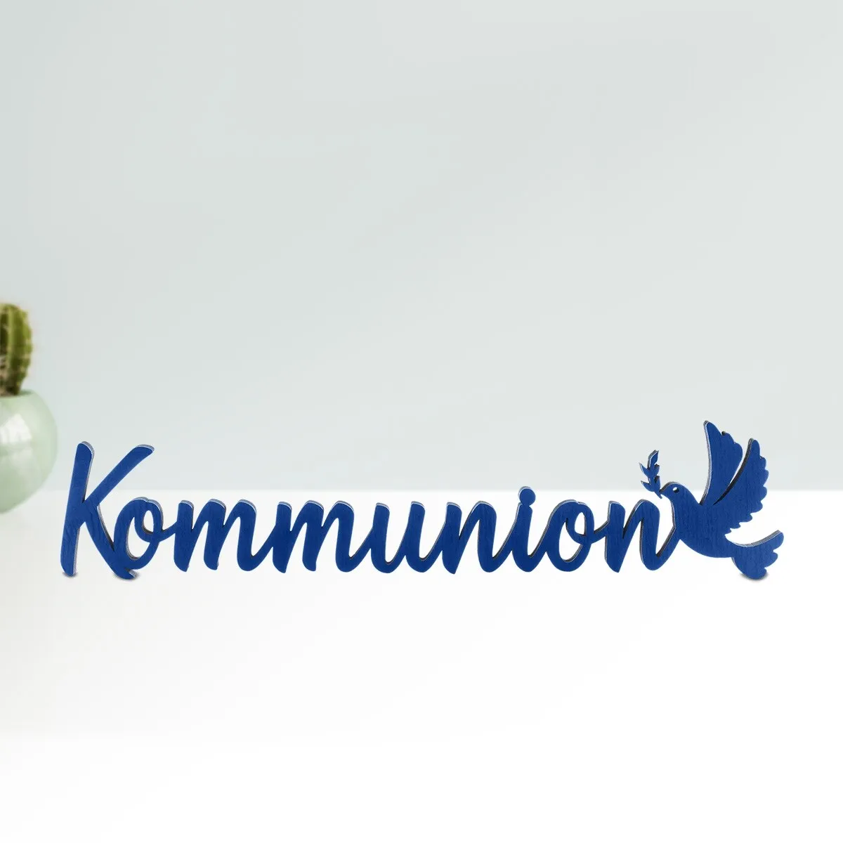 Holz Schriftzug Deko - Kommunion