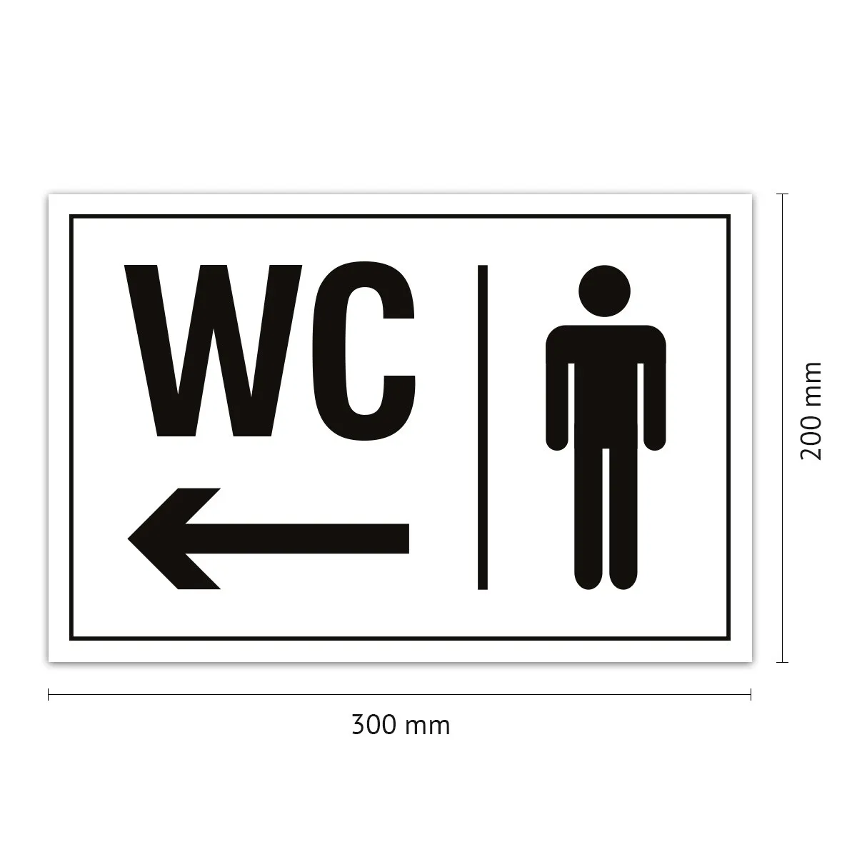 Aluverbund Schild - Herren WC links