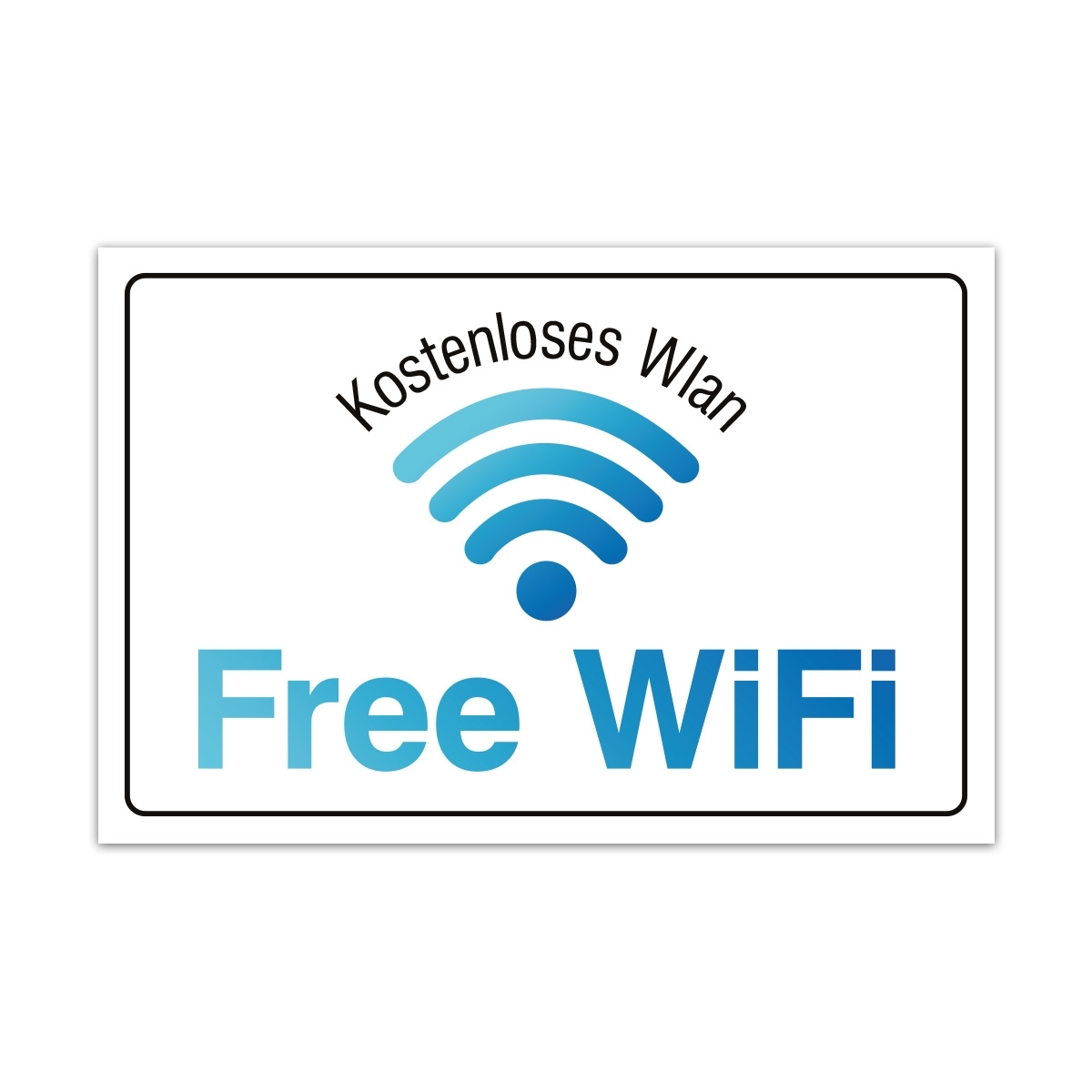 Aluverbund Schild - Free WiFi