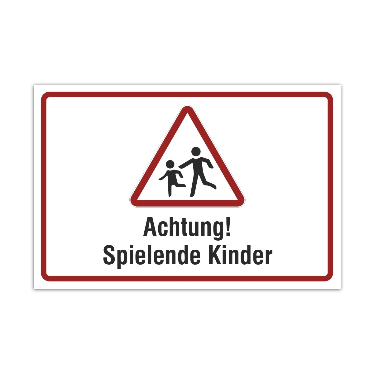 Aluverbund Schild - Achtung spielende Kinder