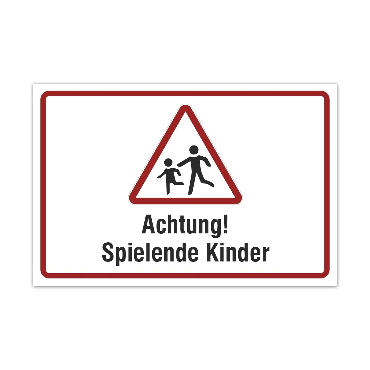 Aluverbund Schild - Achtung spielende Kinder