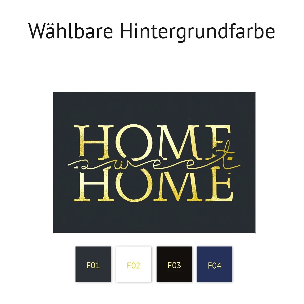 Kunstdruck Poster mit Heißfolienprägung - Home Sweet Home