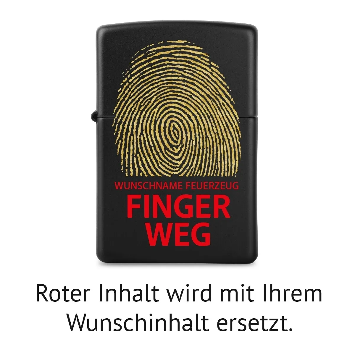 Zippo Sturmfeuerzeug Mattschwarz - Finger weg