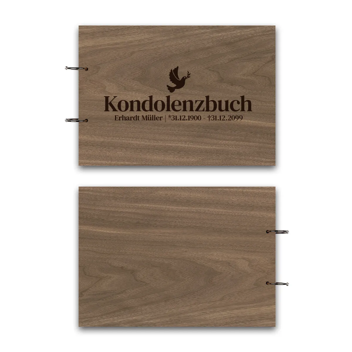 Personalisiertes Kondolenzbuch A4 - Friedenstaube