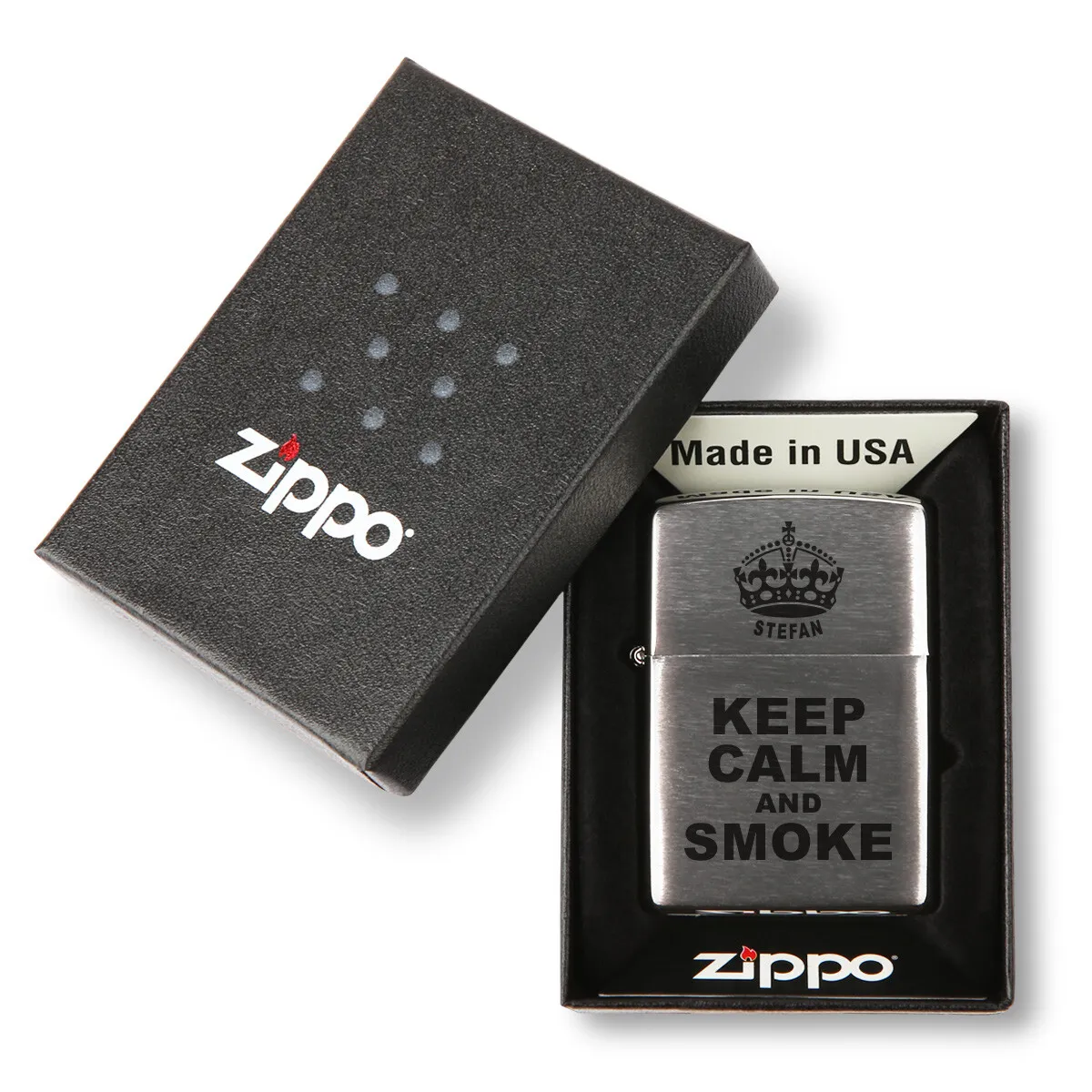 Zippo Sturmfeuerzeug Chrom - Keep Calm