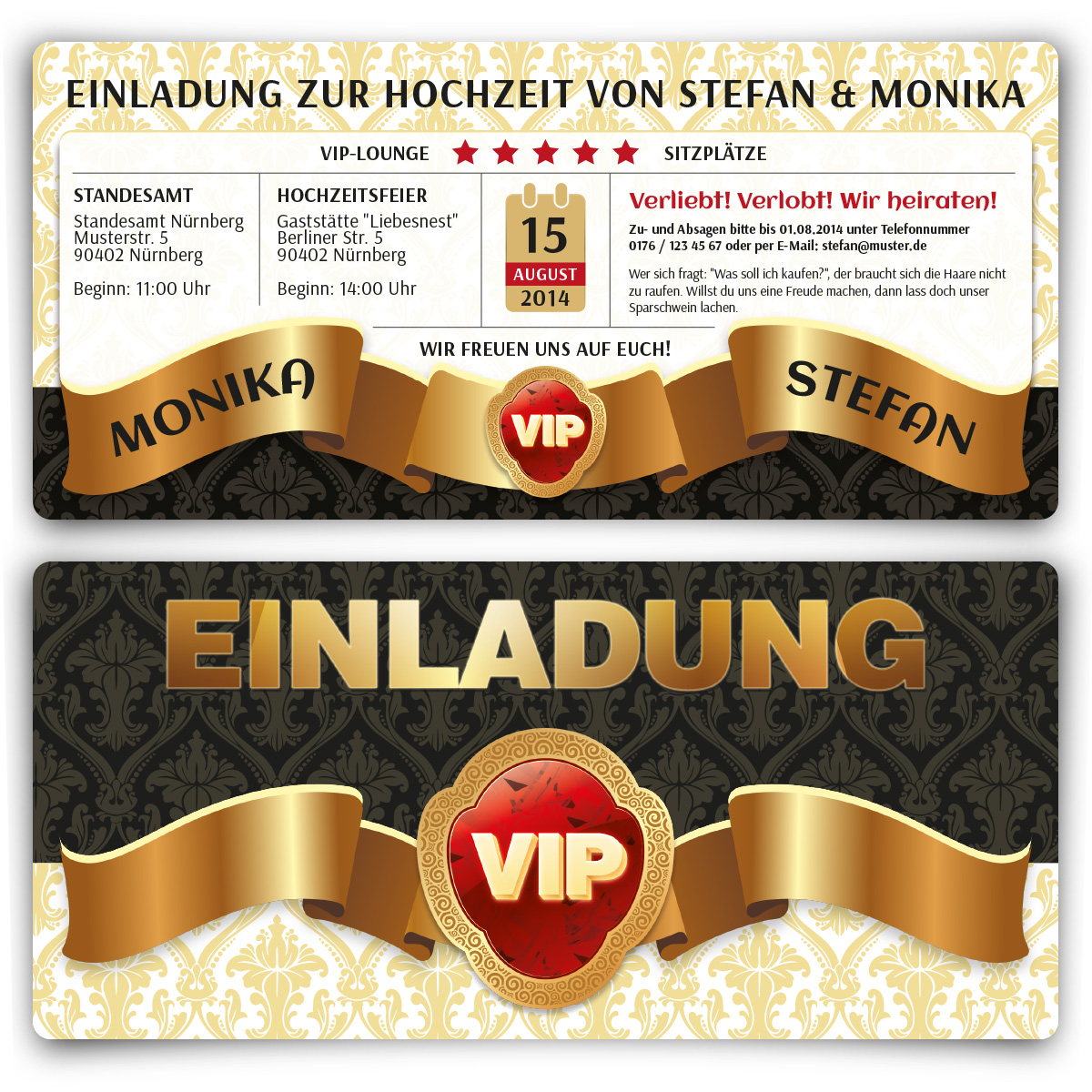 Hochzeitskarten - VIP