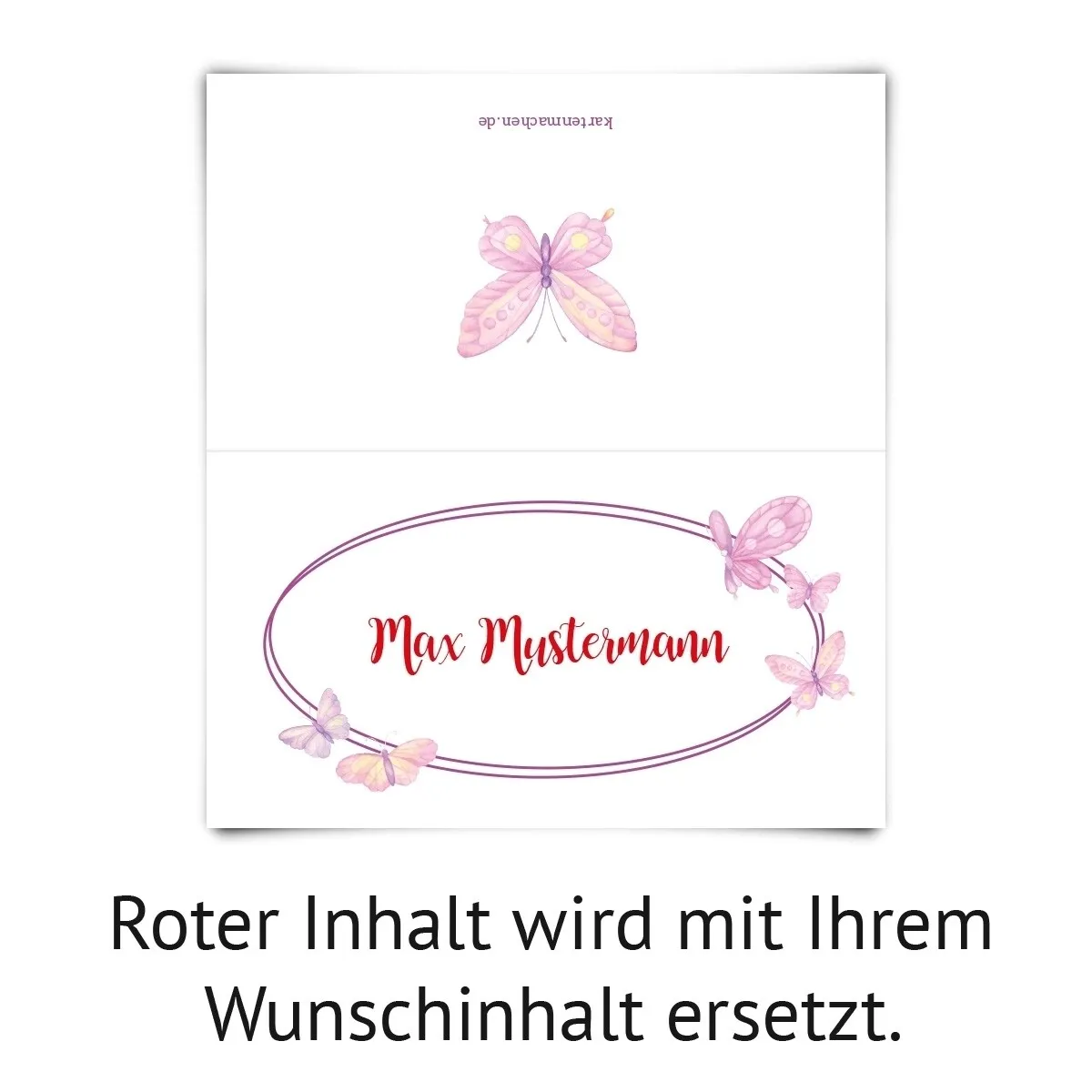 Hochzeit Tischkarten - Schmetterlinge