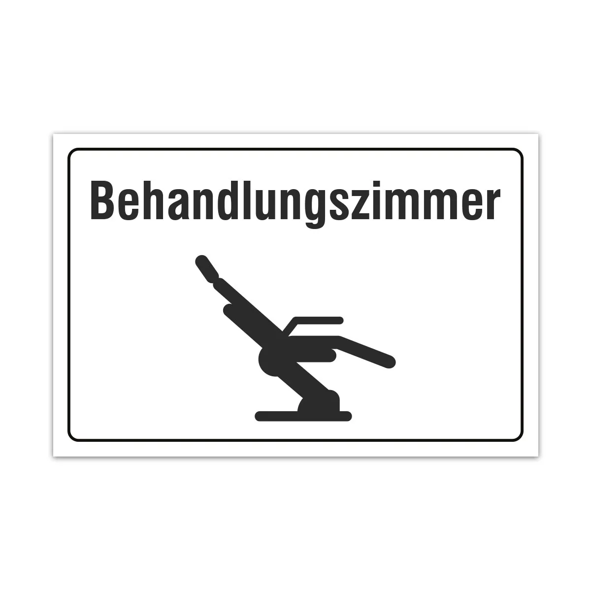 Aluverbund Schild - Behandlungszimmer