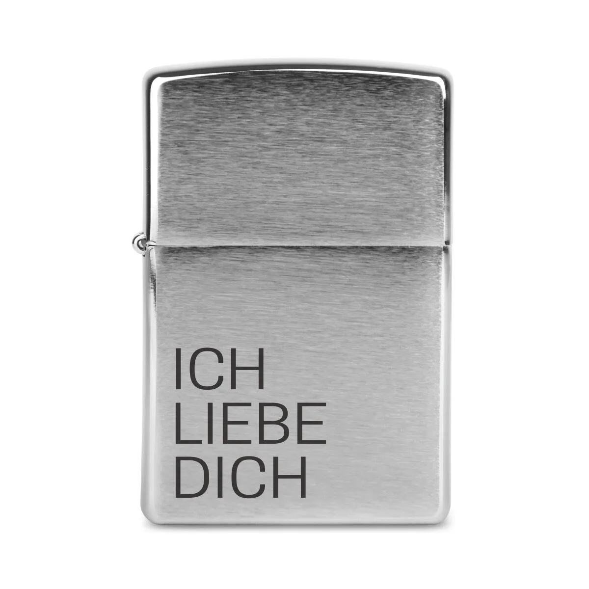 Zippo Sturmfeuerzeug Chrom - Ich Liebe Dich Schlicht