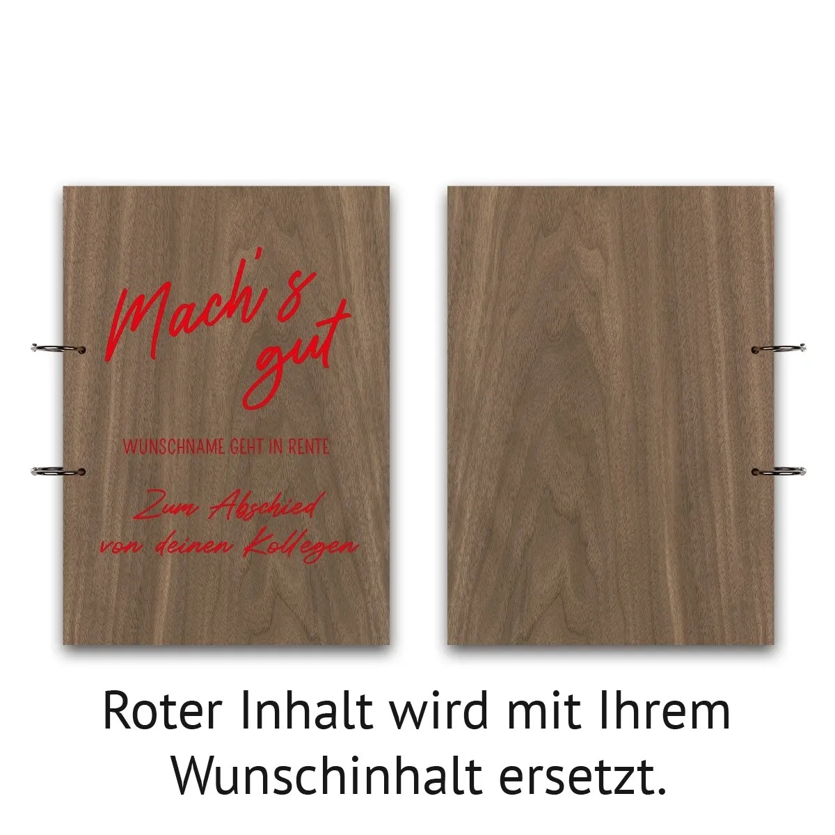 Personalisiertes Abschied Gästebuch A4 - Mach's Gut