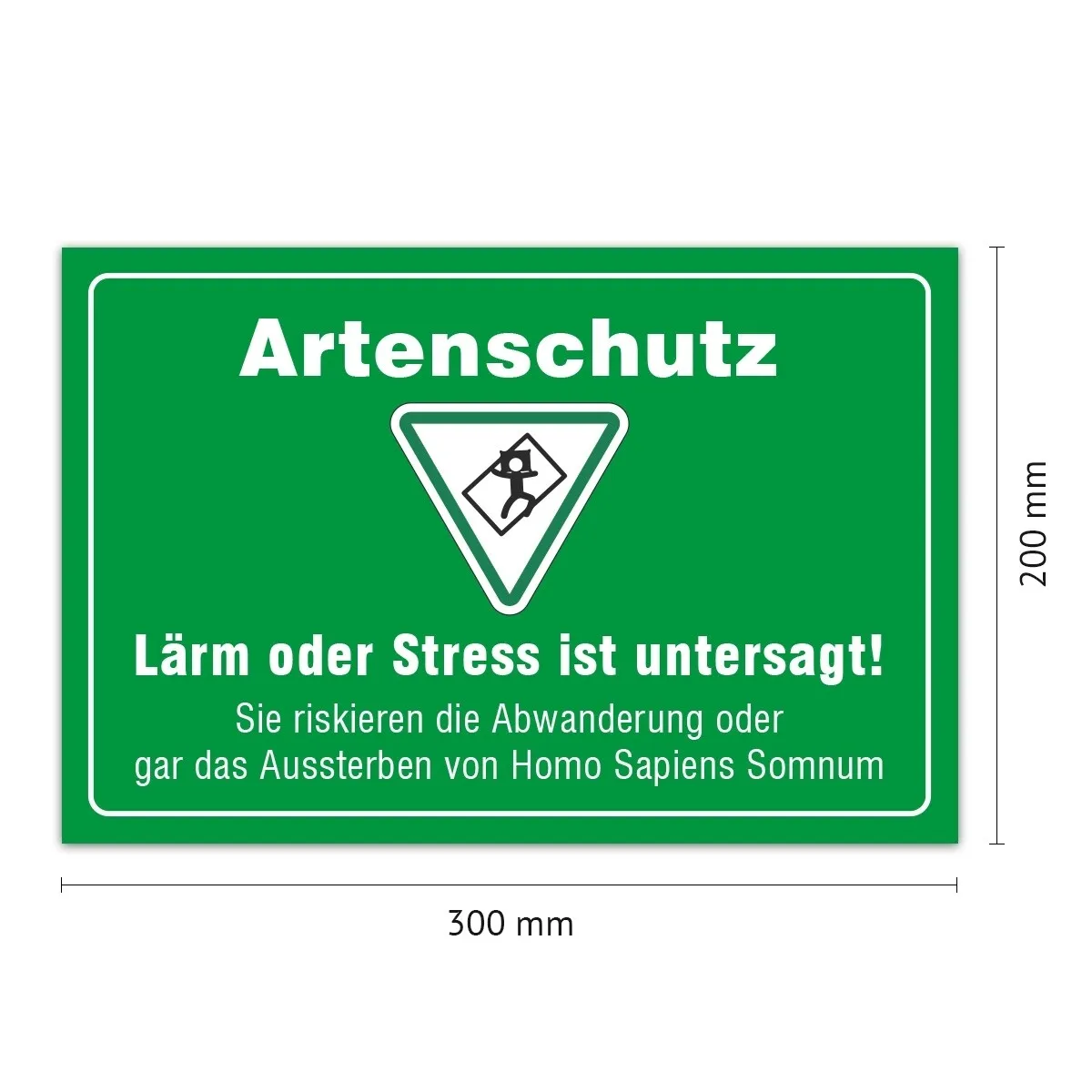 Aluverbund Schild witzig - Artenschutz