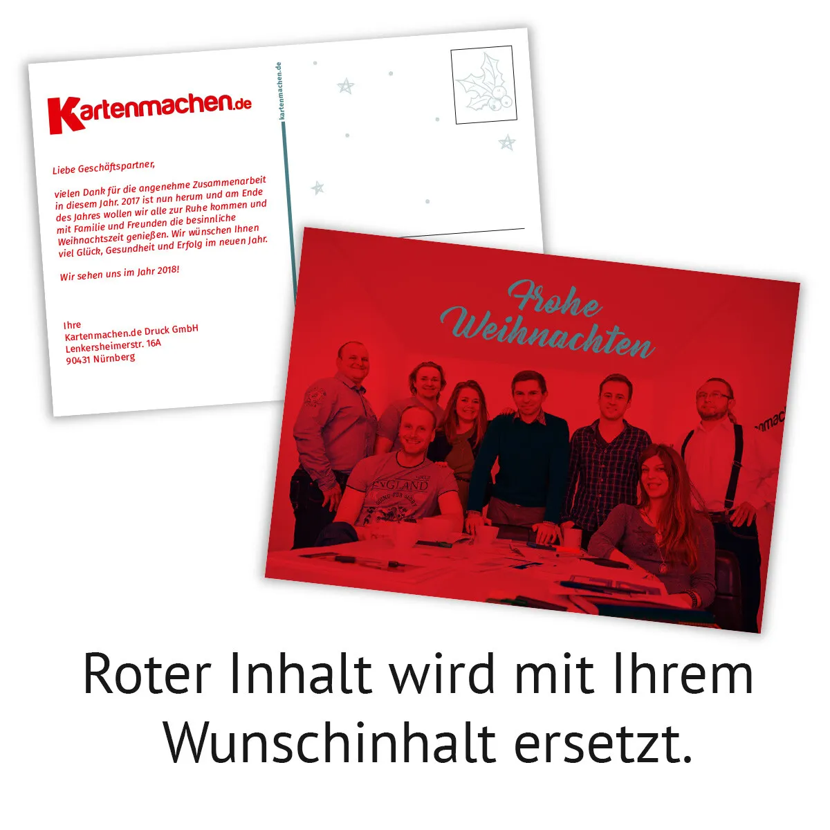 Firmen Weihnachtskarten - Foto Postkarte