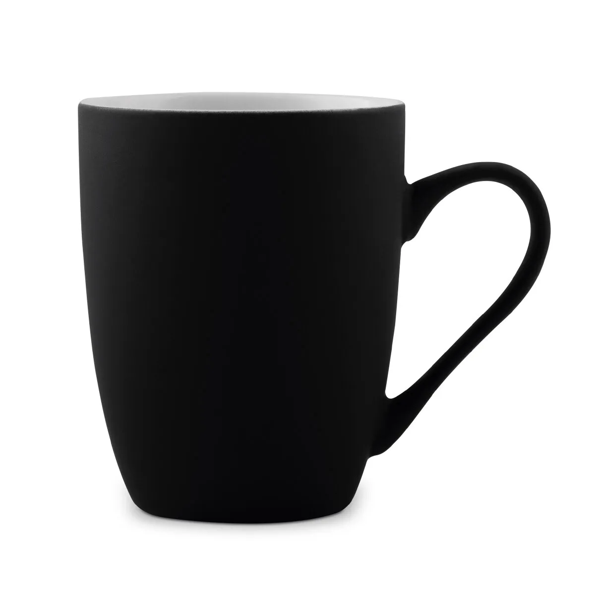 Tasse 300 ml Keramik gummiert Schwarz - Eigene Gravurdatei hochladen