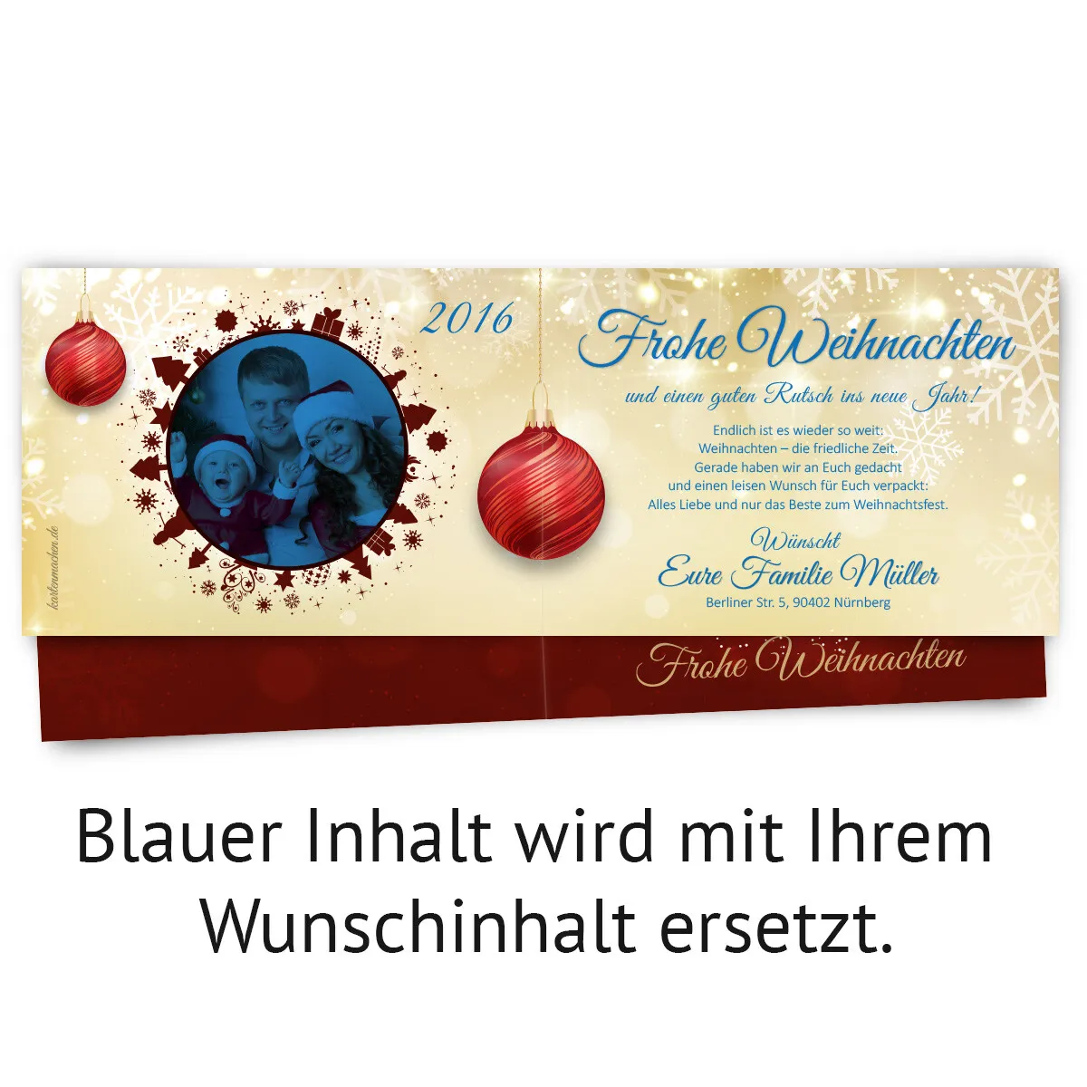 Weihnachtskarten - Weihnachtskugeln