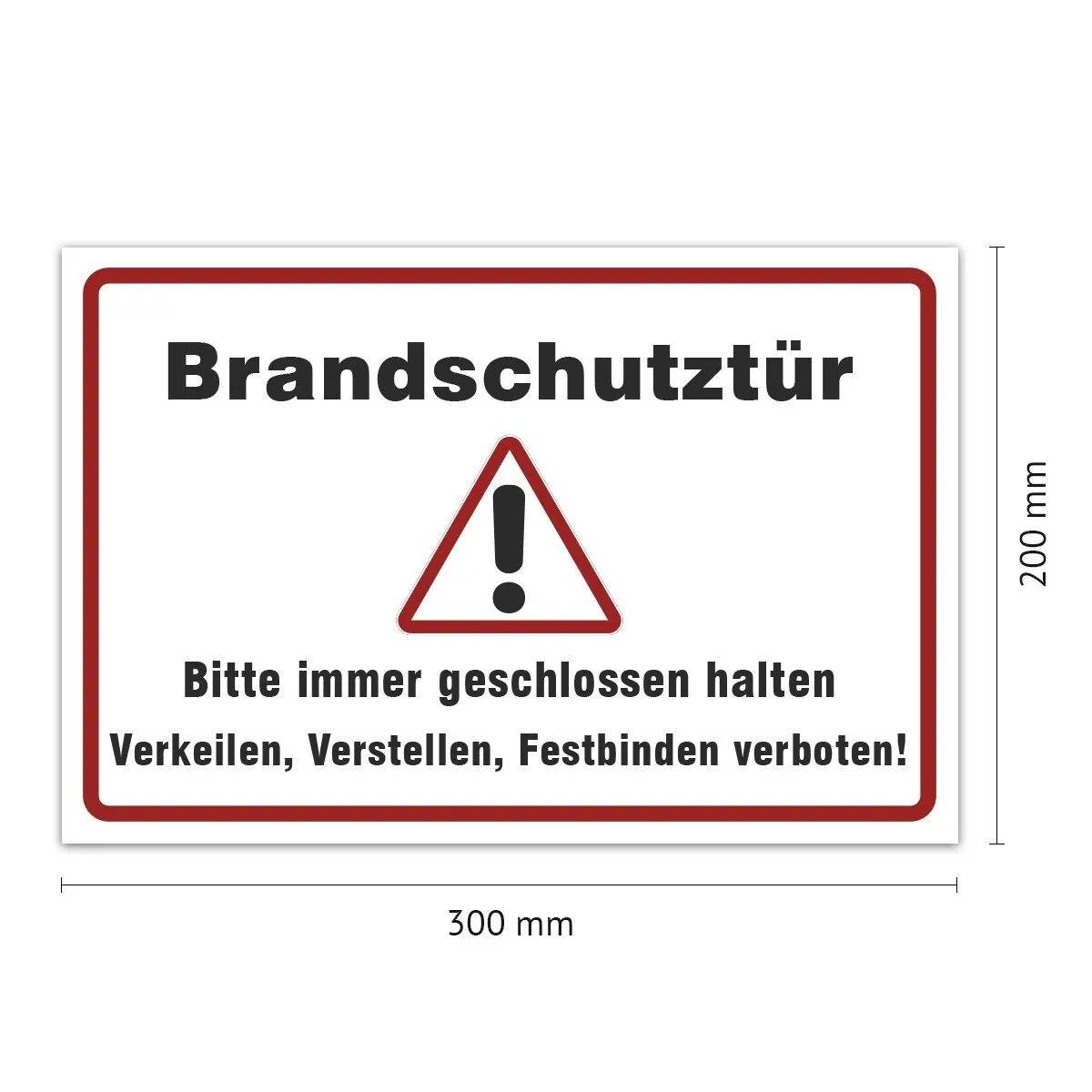 Aluverbund Schild - Brandschutztür