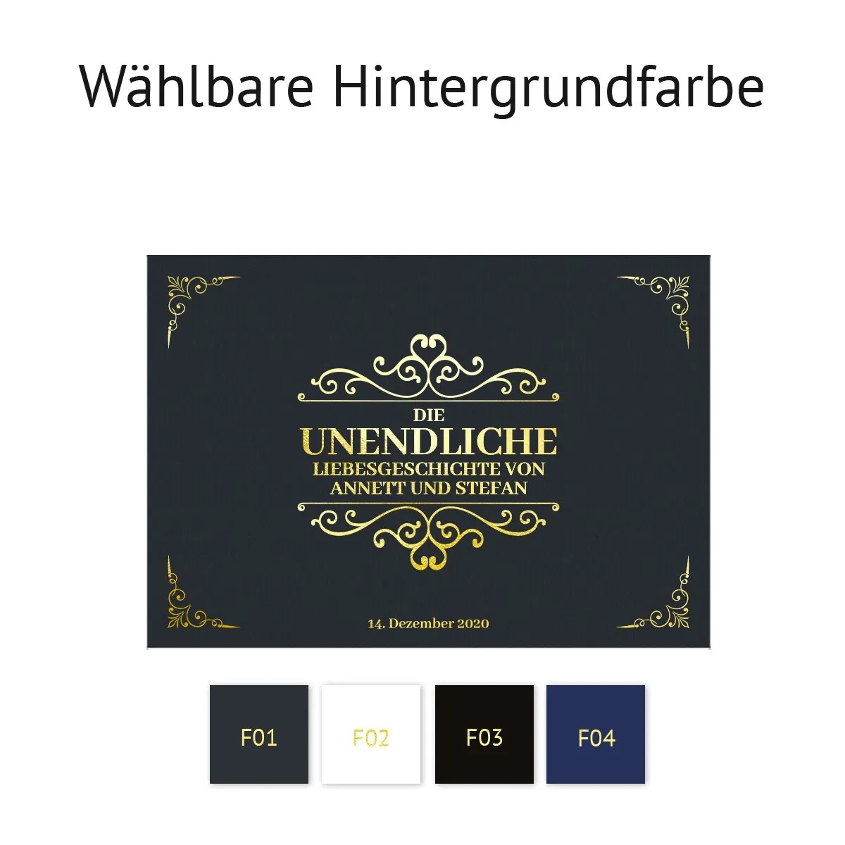 Personalisiertes Kunstdruck Poster mit Heißfolienprägung - Unendliche Geschichte