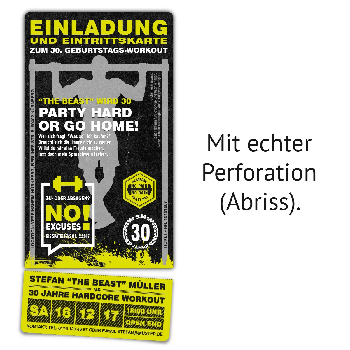 Einladung als Eintrittsticket - Kraftsport Fitness