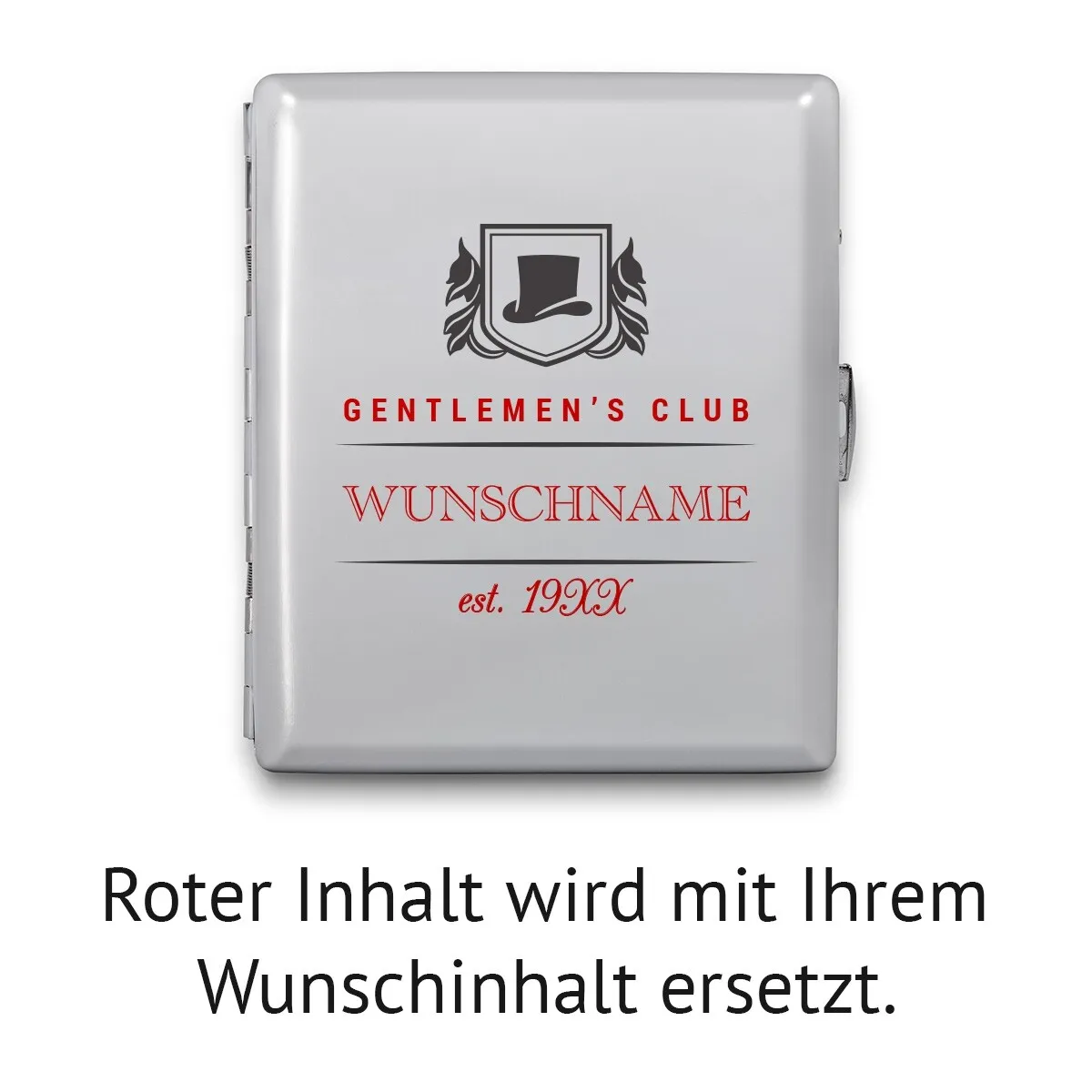 18er Zigarettenetui Chrom poliert - Gentlemen's Club