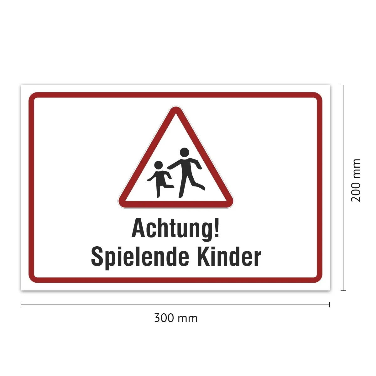 Aluverbund Schild - Achtung spielende Kinder