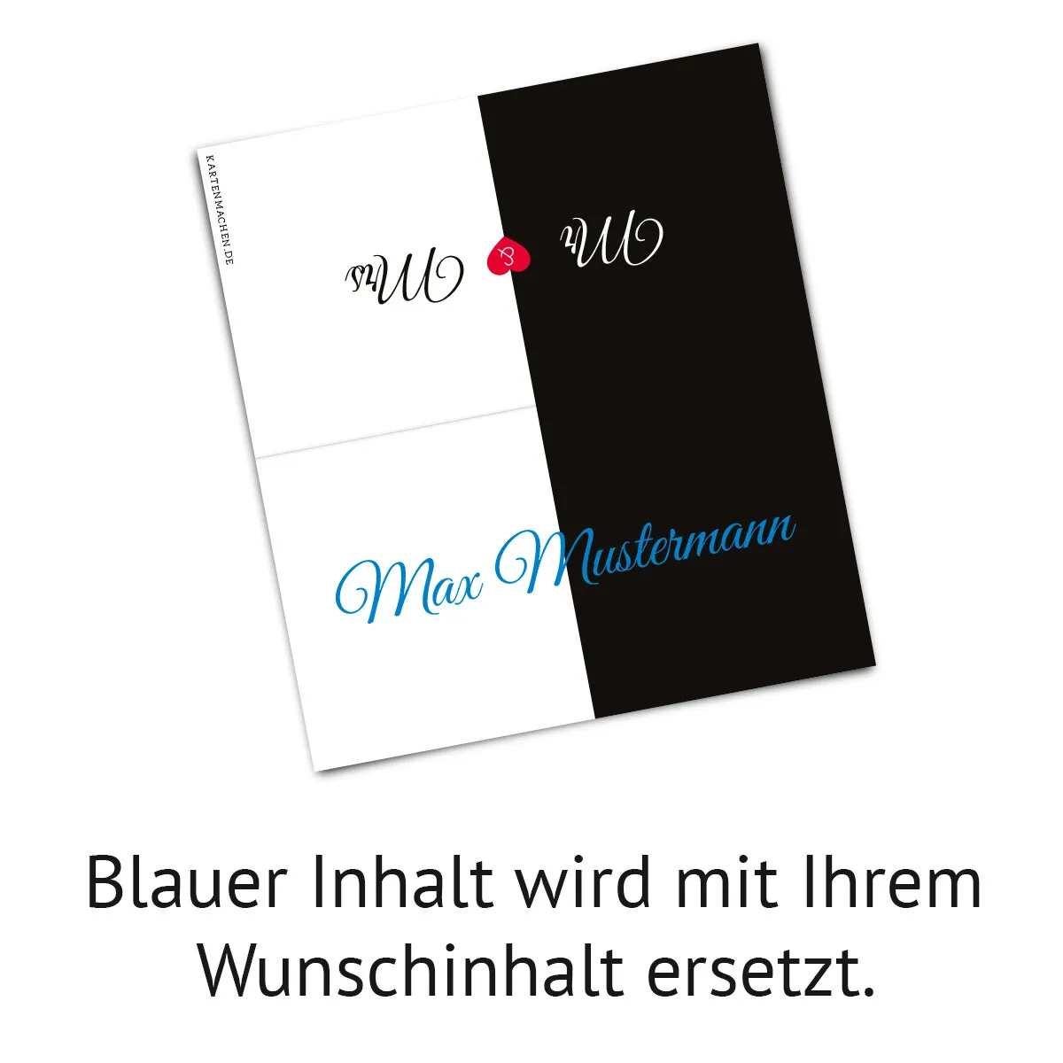 Hochzeit Tischkarten - Mr. & Mrs.