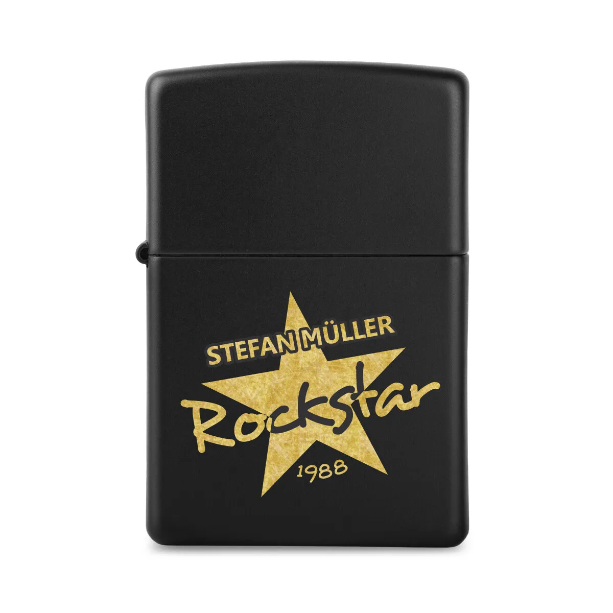 Zippo Sturmfeuerzeug Mattschwarz - Rockstar