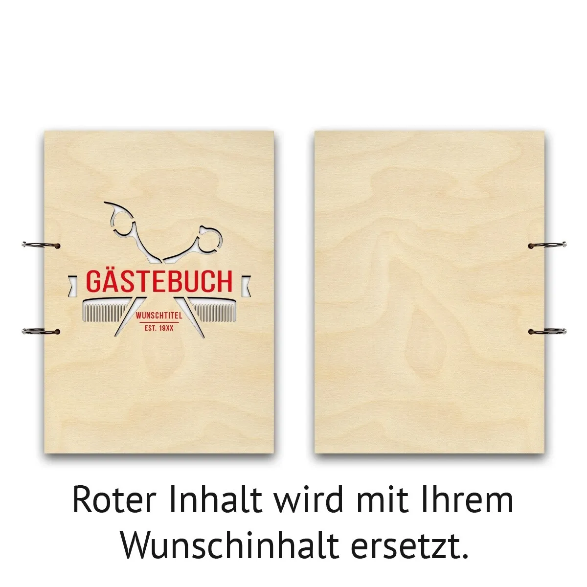 Personalisiertes Gästebuch A4 - Friseur