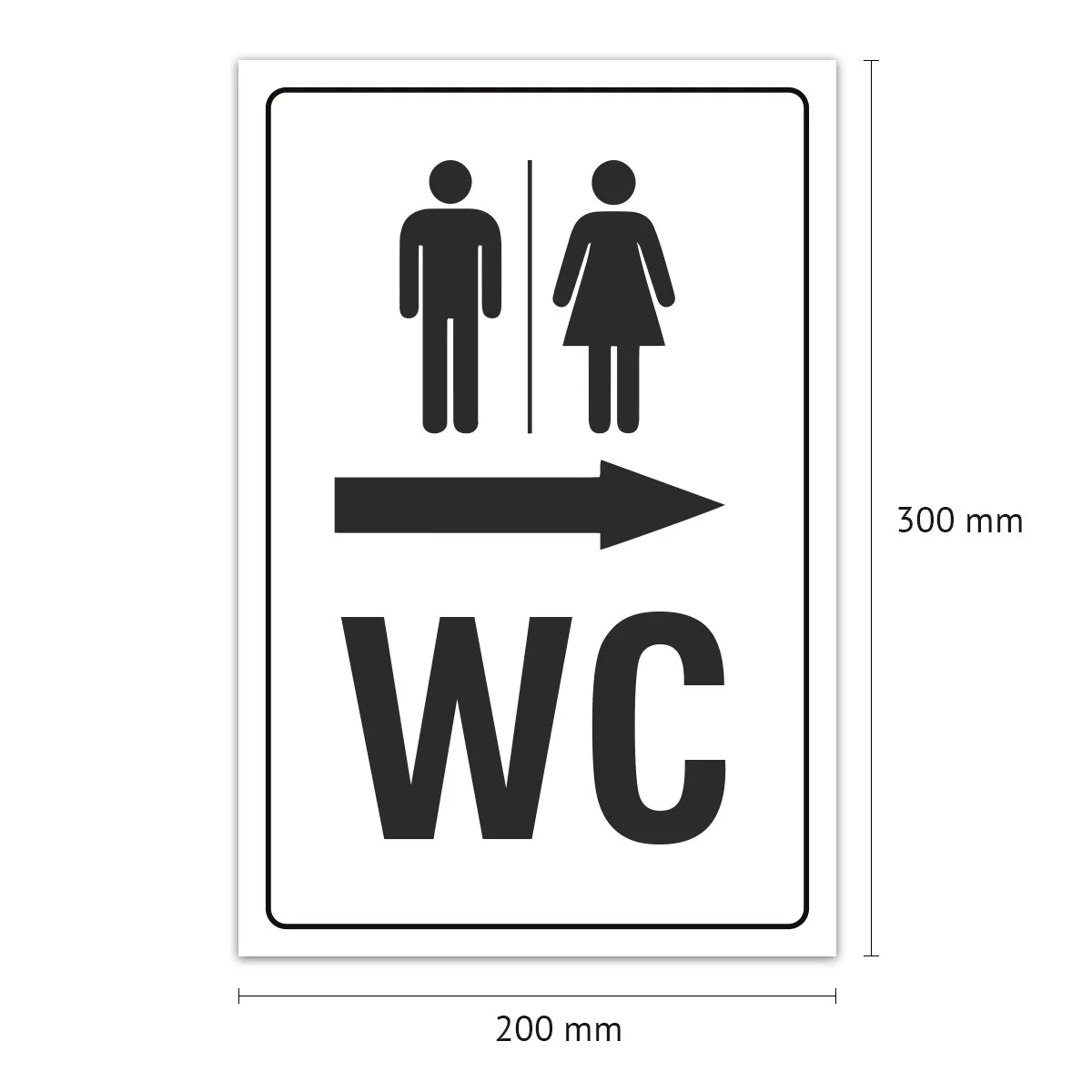 Aluverbund Schild - WC Damen und Herren rechts