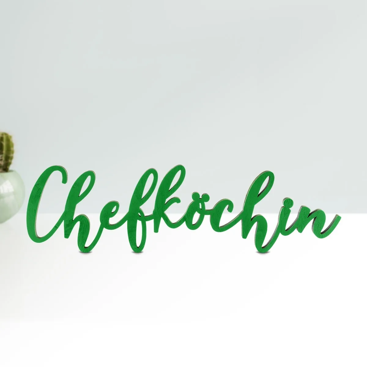 Holz Schriftzug Deko - Chefköchin