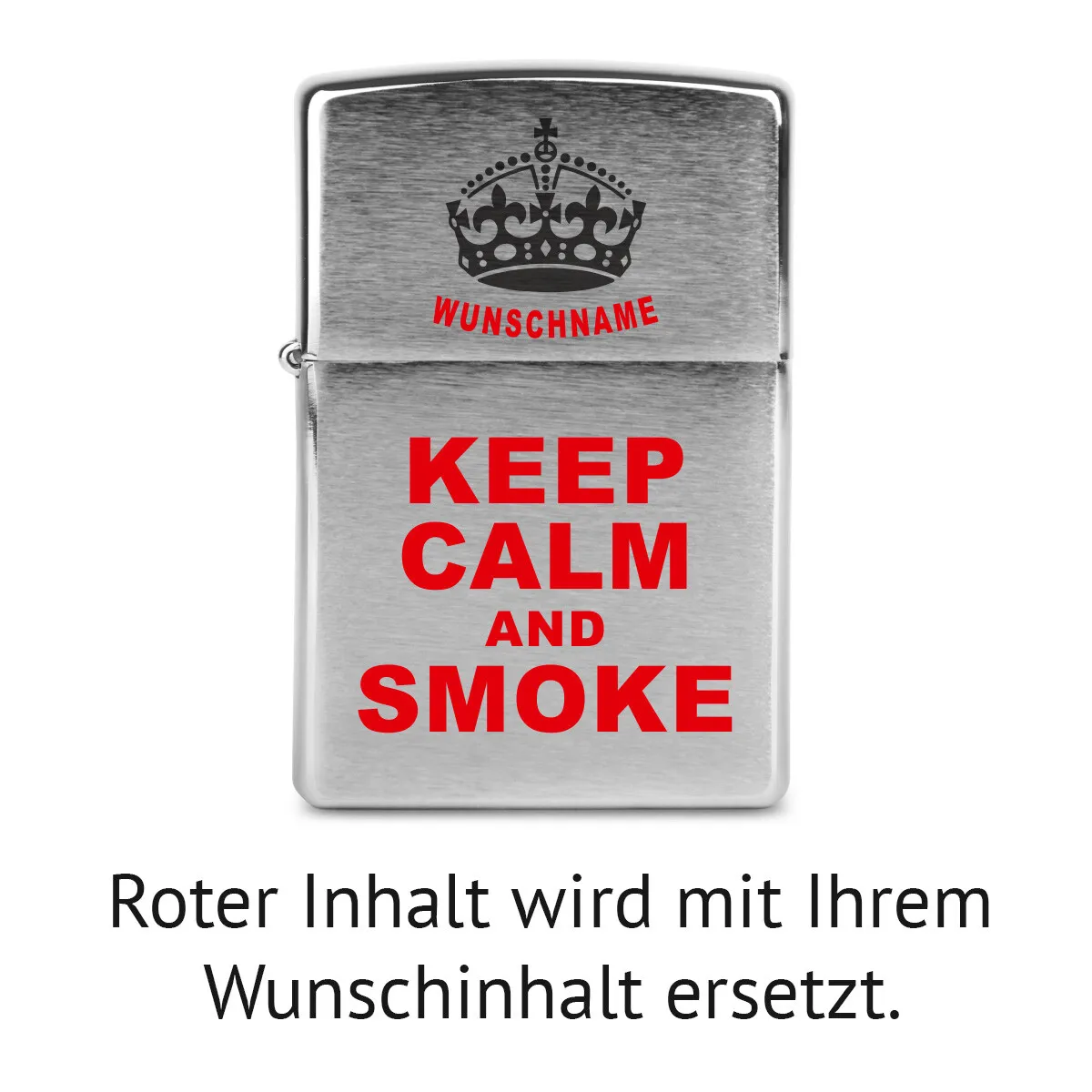 Zippo Sturmfeuerzeug Chrom - Keep Calm