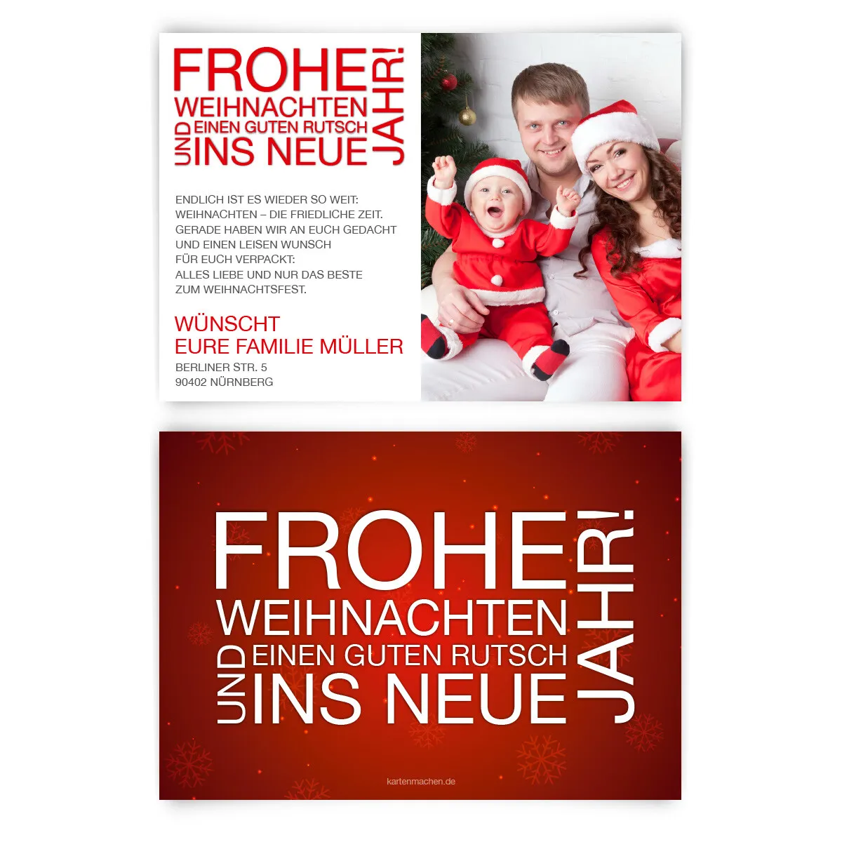 Weihnachtskarten - Weihnachten Wortwolke