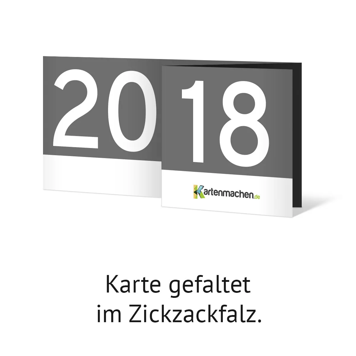 Firmen Weihnachtskarten - Jahreswechsel im Zickzackfalz