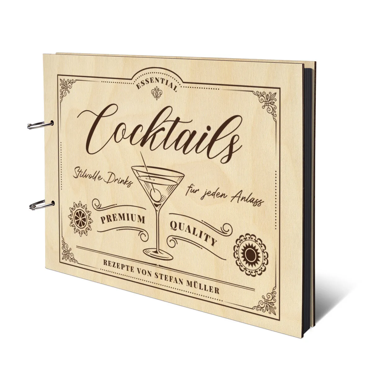 Personalisiertes Kochbuch Rezeptbuch  A4 - Cocktail