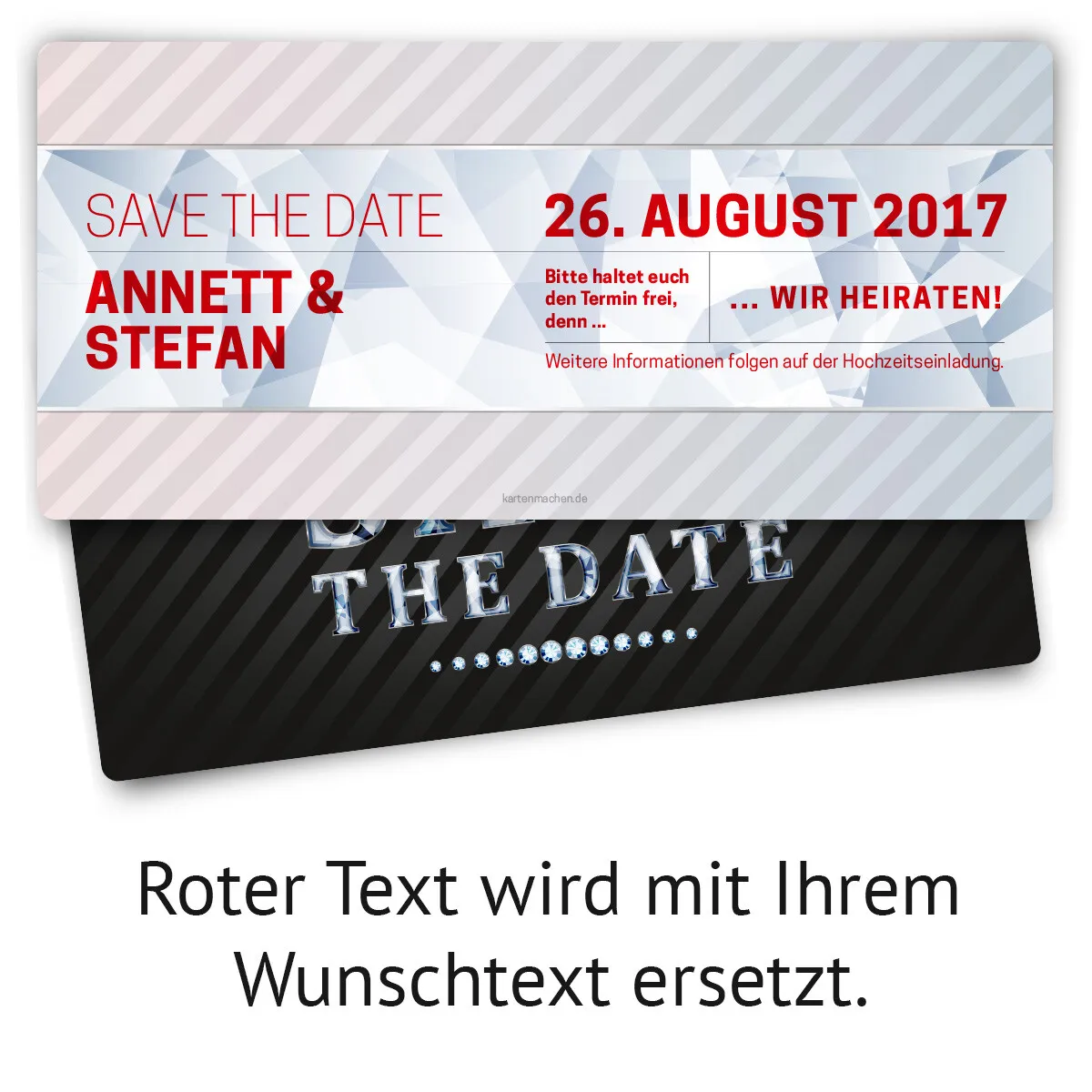 Save the Date Karten - VIP Blau