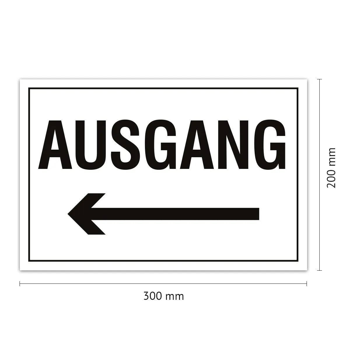 Aluverbund Schild - Ausgang links